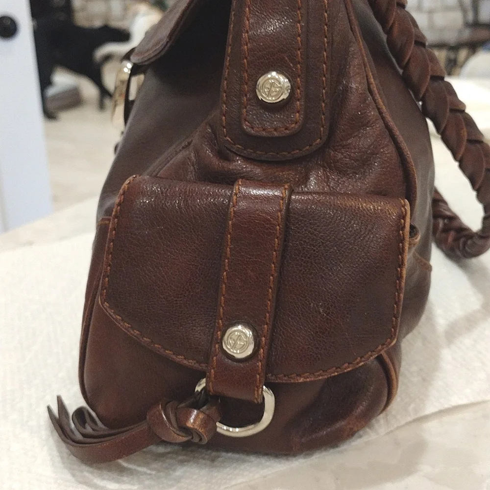 Francesco Biasia Hobo Bag Rich Soft Brown Leather / Suede - Picture 16 of 16